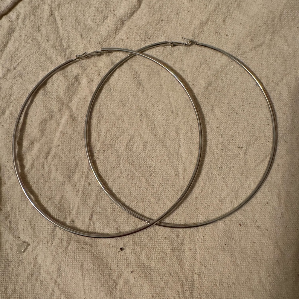 Forever 21 Large silver earring hoops